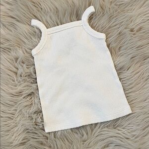 Little Co • Ribbed Tank Top in White